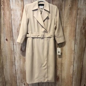 Classy Fully Lined Belted Coat Dress